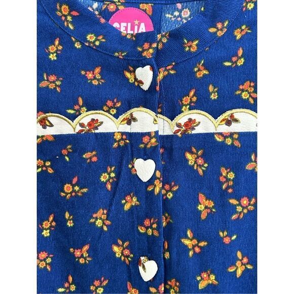 CeliaB Karisismi Tiered Scalloped Trim Mini Dress Blue Women's Size Large - Picture 7 of 14